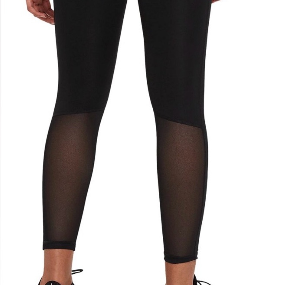 NWT- Nike Pro Mid-Rise Mesh-
Paneled Leggings - Picture 10 of 11